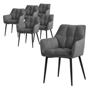 ML-DESIGN JÍDELNÍŽIDLA, SADA 6 KS, tmavě šedá froté látka obraz