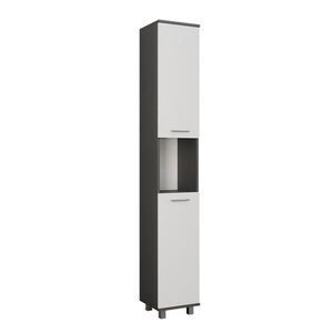 Vicco VYSOKÁ SKŘÍŇKA Ilias Antracitová/bílá 30.2 x 190 cm se 2 dveřmi obraz