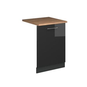 Vicco ČELNÍ PANEL MYČKY Fame-Line Antracitový vysoký lesk 60 cm , PD Dub obraz