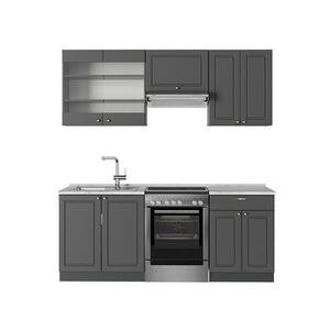 Vicco KUCHYŇSKÝ KOUT Fame-Line Anthrazit-Gold Landhaus 200 cm , PD Mramor obraz
