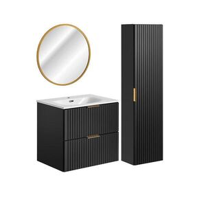 Petits-meubles KOUPELNOVÝ NÁBYTEK 60.2cm Adriel 2er-Set Matná černá obraz