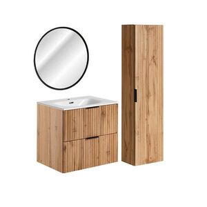 Petits-meubles KOUPELNOVÝ NÁBYTEK 60.2cm Adriel 2er-Set Dubové dřevo obraz