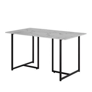Vicco JÍDELNÍ STŮL Merido Černá/mramorová-bílá 140 x 80 cm obraz