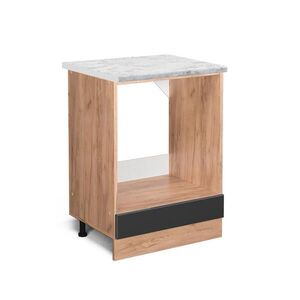 Vicco SKŘÍŇKA NA VESTAVĚNOU TROUBU R-Line Antracitový vysoký lesk 60 cm PD Mramor obraz