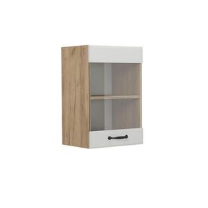 Vicco SKLENĚNÁ KUCHYŇSKÁ SKŘÍŇKA R-Line Bílý venkovský dům 40 cm obraz