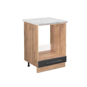 Vicco SKŘÍŇKA NA VESTAVĚNOU TROUBU Fame-Line Antracitový vysoký lesk 60 cm , PD Mramor obraz