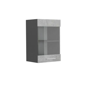 Vicco SKLENĚNÁ KUCHYŇSKÁ SKŘÍŇKA R-Line Beton 40 cm obraz
