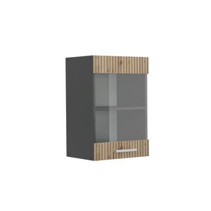 Vicco SKLENĚNÁ KUCHYŇSKÁ SKŘÍŇKA R-Line Řemeslný dub 40 cm obraz