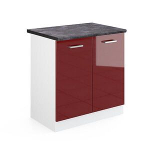 Vicco SKŘÍŇKA POD DŘEZ R-Line Červená vysoký lesk 80 cm , PD Antracit obraz