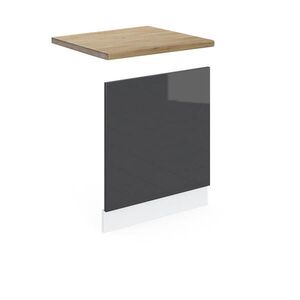 Vicco PŘEDNÍ PANEL R-Line Antracitový vysoký lesk 60 cm , PD Dub obraz