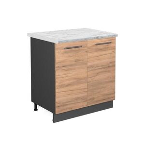 Vicco SPODNÍ SKŘÍŇKA KUCHYŇSKÉ LINKY Fame-Line, Zlatý mocný dub/Antracit, 80 cm pracovná doska Mramor obraz