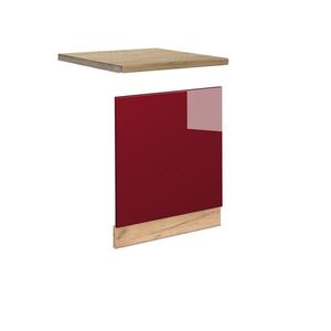 Vicco PŘEDNÍ PANEL Fame-Line Bordó červená vysoký lesk 60 cm , PD Dub obraz