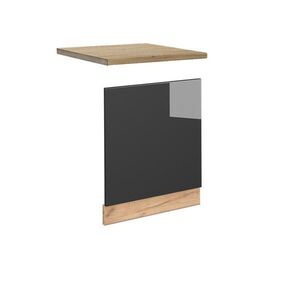 Vicco PŘEDNÍ PANEL Fame-Line Antracitový vysoký lesk 60 cm , PD Dub obraz