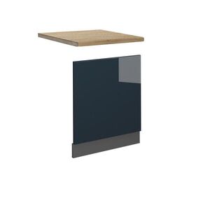Vicco PŘEDNÍ PANEL Fame-Line Tmavě modrá s vysokým leskem 60 cm , PD Dub obraz