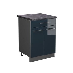 Vicco SKŘÍŇKA POD DŘEZ Fame-Line Tmavě modrá s vysokým leskem 80 cm , PD Dub obraz
