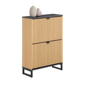 SoBuy BOTNÍK se dvěma dveřmi 60x24x88cm Nordický obraz
