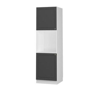 Vicco SKŘÍŇKA NA VESTAVĚNOU TROUBU Fame-Line Anthrazit-Gold Landhaus 60 cm otevřený obraz