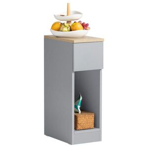 SoBuy NOČNÍ STOLEK s jedním zásuvkou Šedá 35x20x60cm Minimalistický obraz