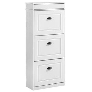 SoBuy BOTNÍK se 4 zásuvkami Bílá 53x24x117cm Klasický obraz