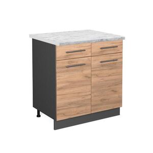 Vicco SPODNÍ SKŘÍŇKA KUCHYŇSKÉ LINKY Fame-Line Zlatý mocný dub 80 cm , PD Mramor obraz