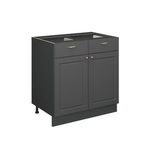 Vicco SPODNÍ SKŘÍŇKA KUCHYŇSKÉ LINKY Fame-Line Anthrazit-Gold Landhaus 80 cm , PD Mramor obraz