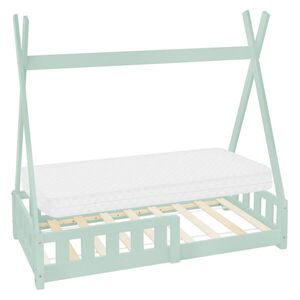 ML-DESIGN DĚTSKÁ POSTEL Tipi s matrací 70x140 cm Mint obraz