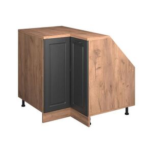 Vicco ROHOVÁ KUCHYŇSKÁ SKŘÍŇKA POD ŠIKMOU STŘECHU R-Line Antracitový venkovský dům 75.6 cm s 1 dveřmi, korpus skříně hloubka 60 cm obraz
