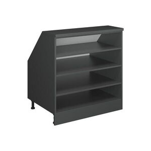 Vicco SKŘÍŇ POD ŠIKMOU STŘECHU Rion Antracit 80 x 81.8 cm se 4 přihrádkami, korpus skříně hloubka 60 cm obraz