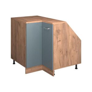 Vicco ROHOVÁ KUCHYŇSKÁ SKŘÍŇKA POD ŠIKMOU STŘECHU R-Line Modrošedá 75.6 cm s 1 dveřmi, korpus skříně hloubka 60 cm obraz