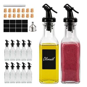 Relaxdays LÁHEV Transparentní Černá 12ks-Set 150 ml obraz