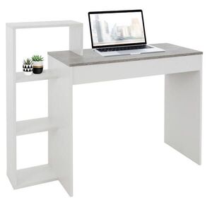 ML-DESIGN PSACÍ STŮL s policí 110 x 72 x 40 cm bílý/vzhled betonu obraz