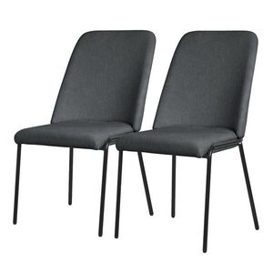 ML-DESIGN JÍDELNÍ ŽIDLE, sada 2 ks, antracitová, s látkovým potahem obraz