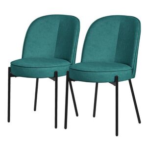 ML-DESIGN JÍDELNÍ ŽIDLE, sada 2 ks, petrolejová barva, s látkovým potahem obraz