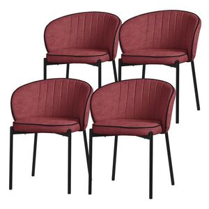 ML-DESIGN JÍDELNÍ ŽIDLE, sada 4 ks, červená obraz