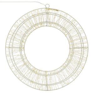 ECD-Germany LED světelný věnec Ø38 cm 960 LED diod teplá bílá časovač vnější kovový obraz