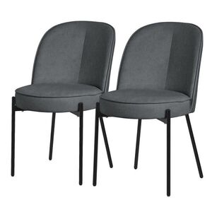 ML-DESIGN JÍDELNÍ ŽIDLE, sada 2 ks, v barvě antracit s látkovým potahem obraz