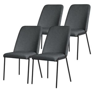 ML-DESIGN JÍDELNÍ ŽIDLE, sada 4 ks, antracitová, s látkovým potahem obraz