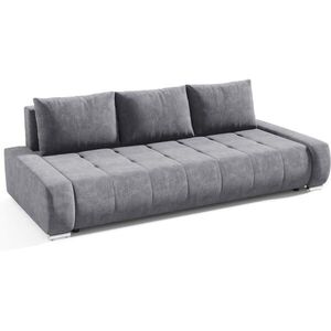 Beautysofa ROZKLÁDACÍ pohovka Draco 3místná, s úložným prostorem, šedá obraz