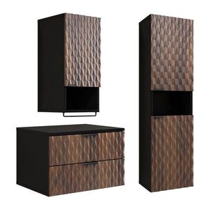 Petits-meubles KOUPELNOVÝ NÁBYTEK 63cm Nevia 2er-Set Dřevo a černá obraz