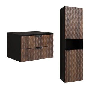 Petits-meubles KOUPELNOVÝ NÁBYTEK 63cm Nevia 2er-Set Dřevo a černá obraz