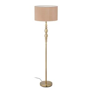 Relaxdays LAMPADÉR Béžový zlatý s textilním stínidlem E27 60 W obraz
