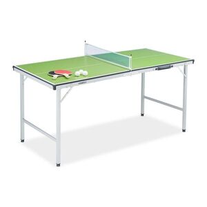 Relaxdays STŮL Zelený Stříbrný na stolní tenis skládací 150x70 cm obraz