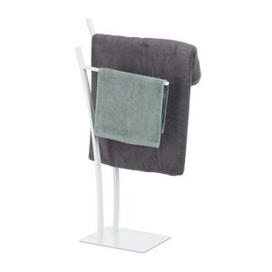 Relaxdays STOJAN bílý volně stojící ocelový dvouramenný 88 cm obraz