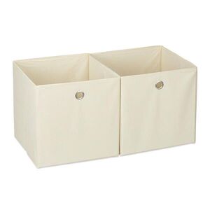 Relaxdays ÚLOŽNÝBOX Béžová 2kusový-set látka skládací obraz