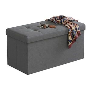 Relaxdays LAVICE Tmavě šedá skládací s úložným prostorem obraz