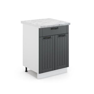 Vicco SPODNÍ SKŘÍŇKA KUCHYŇSKÉ LINKY Fame-Line Antracitový venkovský dům 60 cm se zásuvkou, PD Mramor obraz