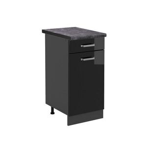 Vicco SPODNÍ SKŘÍŇKA KUCHYŇSKÉ LINKY R-Line Černý vysoký lesk 40 cm , PD Antracit obraz