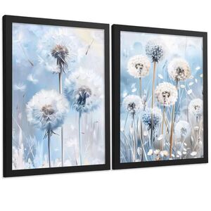 Nacnic PLAKAT Sada 2 Sweet Blue 2 A3 Černý rám obraz