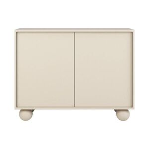 Beautysofa KOMODA Adel se 2 dvířky a kulatými nožkami, 104 cm, bezúchytková, kašmír obraz