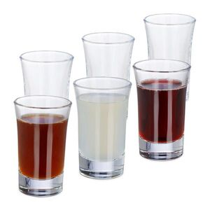 Relaxdays PANÁKY Transparentní 6ks-sada 4 cl obraz